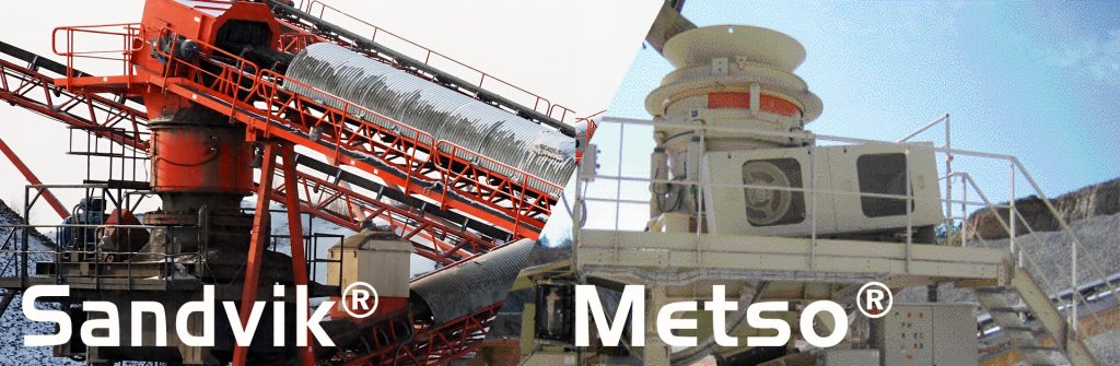 Sandvik and Metso equipment